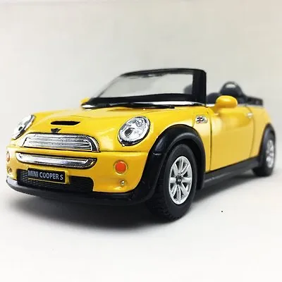 New 5  Kinsmart Mini Cooper S Convertible Diecast Model Toy Car 1:28 Yellow • $8.98