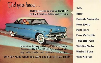 Advertising For 1954 Ford V-8 Crestline Victoria • $4.75