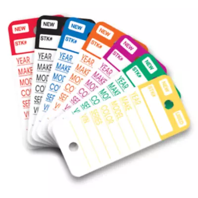 Plastic Key Tags Genuine Versa-tag Top Stripe Key Tag 250 Per Box W/ Markers • $29