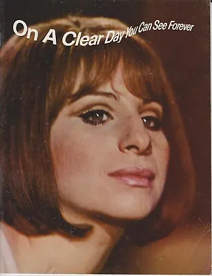 Barbra Streisand  On A Clear Day You Can See Forever Program * Yves Montand 1970 • $19.99