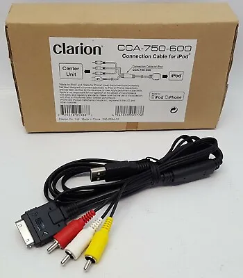  CLARION CCA-750-600 Video Connecting Cable For IPod/iPhone To Receiver NEW • £6.99