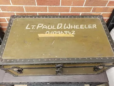 WWII US  Military Footlocker Trunk • $125