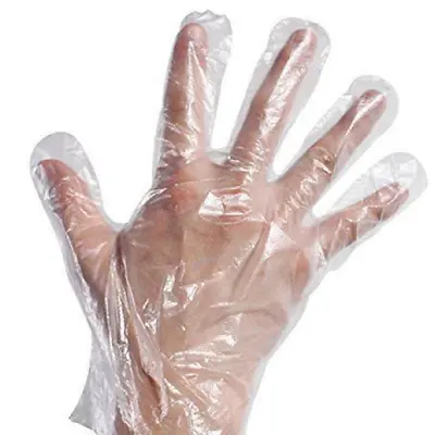 £2.79 • Buy 200 Polythene Gloves PE Disposable Plastic Clear Large One Size Food Best Buy 