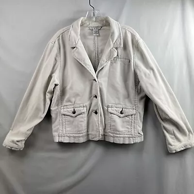 Cabi Jacket Womens Large Blazer Corduroy White • $21.25