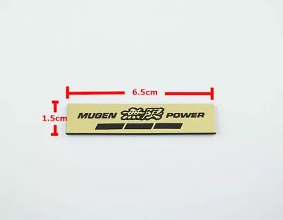 Plastic Gold Racing MUGEN POWER Sticker Emblem Decal 6.5X1.5cm • $7