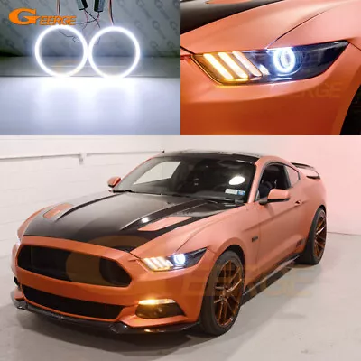 For Ford Mustang 2015 2016 2017 Ultra Bright COB Led Angel Eyes Halo Rings • $25.34