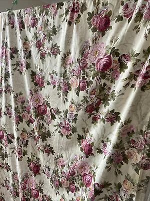 Vintage Floral Curtains Made In UK W93 X D89 Inches • £25