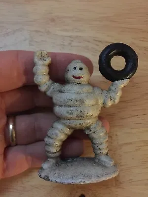 Michelin Tires Cast Iron Collector Paperweight Patina HOTROD Goodyear Collector • $23.96