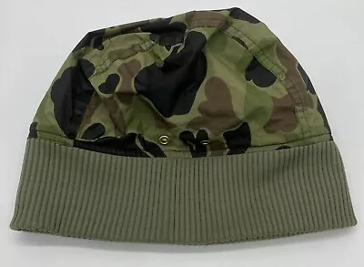 Vintage Eddie Bauer Goose Down Hunting Hat Medium Green Beanie Cap Skull • $49.99