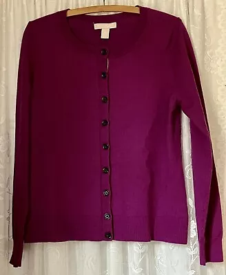 Banana Republic Women’s Merino Blend Cardigan Sweater Aubergine Size Large • $23