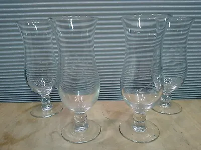 Set Of 4 Vintage Princess House Heritage Stemmed Cocktail Parfait Glasses 8 Inch • $22