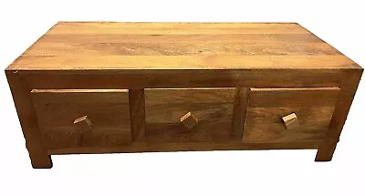 Used Solid Mango Wood Coffee Table • £15