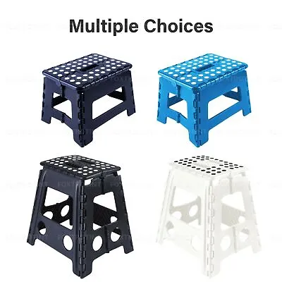 £7.99 • Buy Folding Stool Multi Purpose Portable Chair Home Seat Plastic Collapsible Step Uk