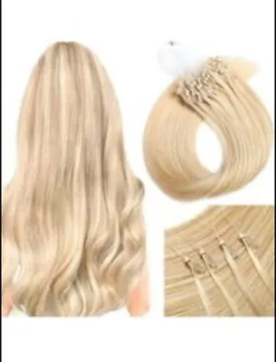 Sisily Micro Loop Hair Extensions Real Human Hair 18” • $20