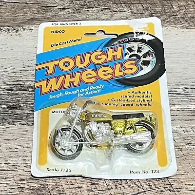 Vintage 1980 Kidco Die Cast Tough Wheels 123-2 Honda Golden Motorcycle NIB 1/26 • $6.99
