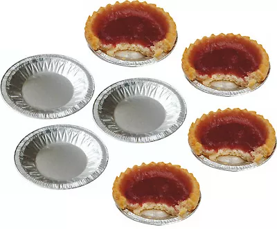 £9.99 • Buy Small Foil Mince Pie Dishes Cases Jam Tart Pies Patty Tins Round Dish Buffet Tin