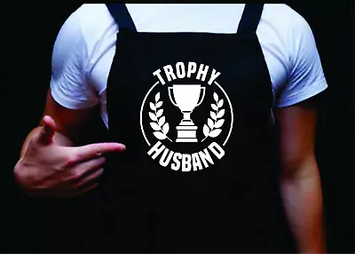 Trophy Husband Manly Apron Funny BBQ Apron Men’s Apron For Grilling Gift For M • $15