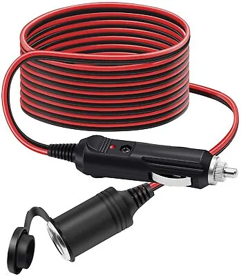 Cigarette Lighter Extension Cord 12V Car Cord Male Plug To Female Socket Cable • £7.99