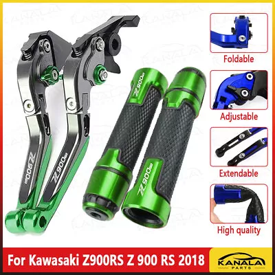 For Kawasaki Z900RS Z 900 RS 2018 CNC Handle Grips Cap Brake Clutch Levers Set • £49.19