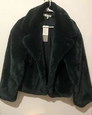 Emerald Green Fluffy Jacket  • $85