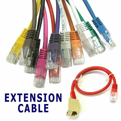 £5.99 • Buy 25CM - 20M RJ45 Extension Cable Cat6 Gigabit Internet Network Lead Ethernet Lot