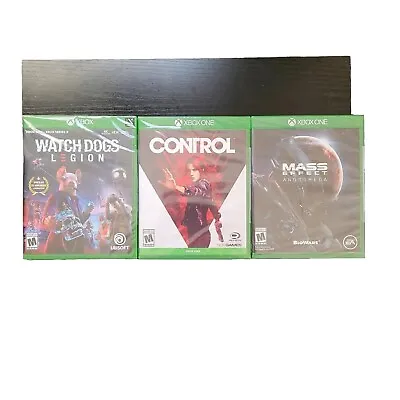 New Sealed Xbox One Game Lot Bundle Watch Dogs Legion - Control - Mass Effect  • $26.99