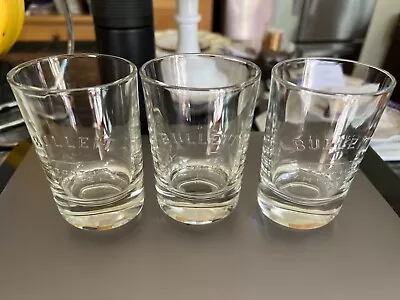 Vintage 4  BULLEIT BOURBON FRONTIER WHISKEY EMBOSSED OVAL GLASSES Made In Italy • $20