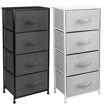 $49.99 • Buy Nightstand Chest Organizer With 4 Drawers - Bedside Dresser For Bedroom / Office