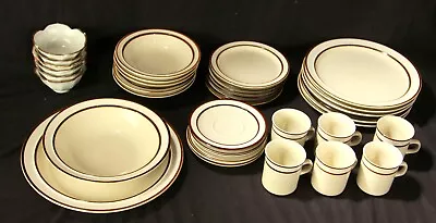 Rainbow Speckled Stoneware 651 Capri Vintage 6 Place Dish Set 38 Piece Serving  • $120