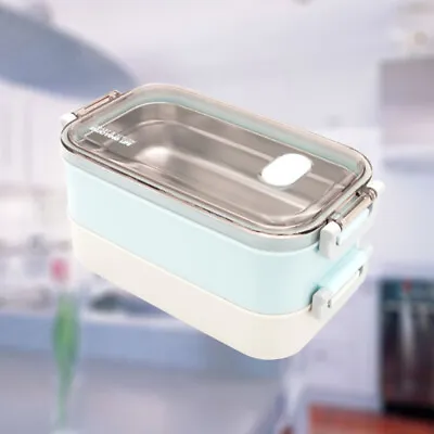 £20.20 • Buy  Containers Lids Metal Lunchbox Stainless Steel Double Layer Student
