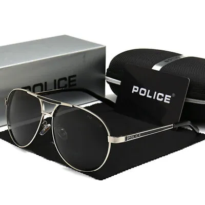 Men's HD Polarized PL Sunglasses With Box Classic Driving Police Glasses - UK • £9.96