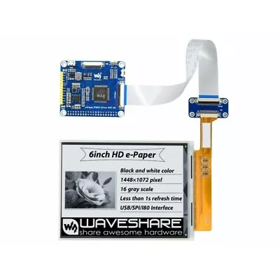 1448×1072 HD 6inch E-Ink Display HAT For Raspberry Pi 16 Gray Scale • $136.49