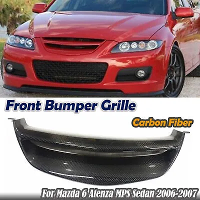 Carbon Fiber Car Front Bumper Hood Grille For Mazda 6 Atenza MPS Sedan 2006-2007 • $201.30