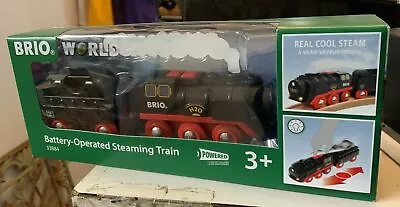 Brio World 33884 Battery Operated Steaming Train Real Cool Steam NEW IN BOX NIB • $39.99