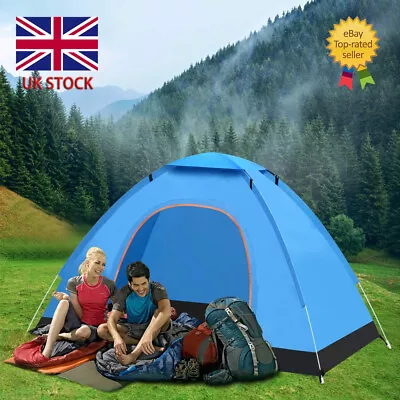 Instant Automatic PopUp Tent 2Person Lightweight Waterproof UV Protection Outdoo • £15.59