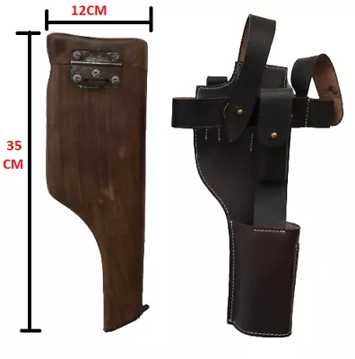 German Mauser C-96 Broomhandle Holster- DARK BROWN • $58.99