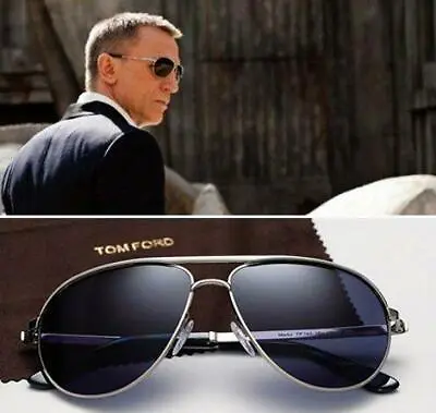 JAMES BOND SKYFALL Tom Ford MARKO FT0144 18V Silver Blue Sunglasses Sonnenbrille • £225