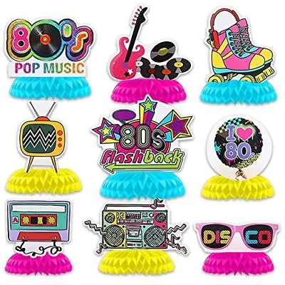 80's Party Table Decorations. Disco Hippie Retro Theme Party Props For Adults • £10.95