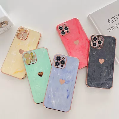 $6.59 • Buy 6D Heart Case Shockproof Slim Cover For Apple IPhone 12 13 Pro Max XR X 7 8 11