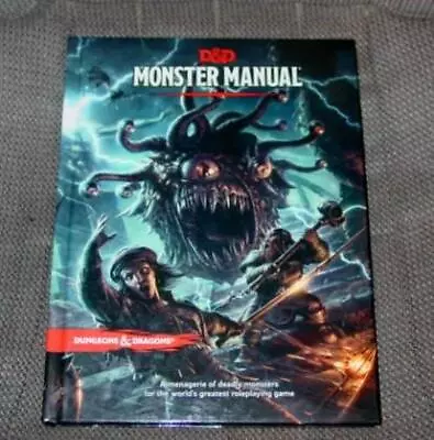 TSR D&D 5th Ed (2014): Monster Manual (HC) - A To Z Fantasy Bestiary Book (EX) • $39.99