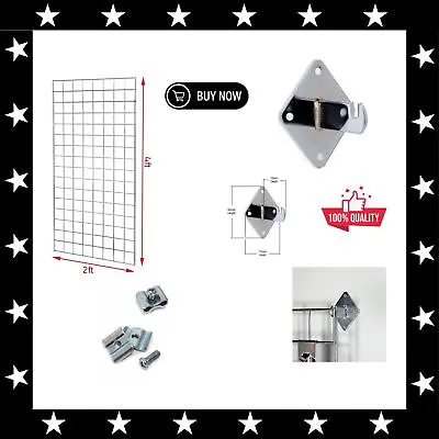 New Heavy Duty Grid Mesh Wall Mesh Chrome Display Panel Retail Shop Display • £39.99