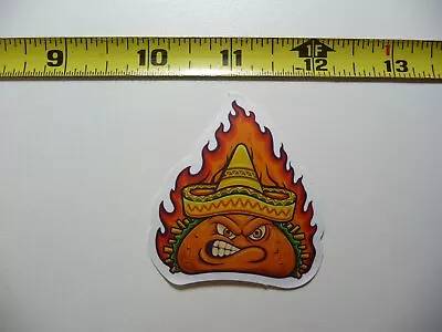 Mad Taco Flames Decal Sticker Mexican Food Mexico • $2.49