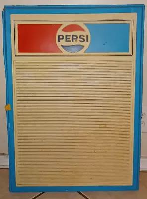 PEPSI COLA Restaurant MENU BOARD Advertising Sign Plastic VINTAGE 20.5” X 29  • $63.75