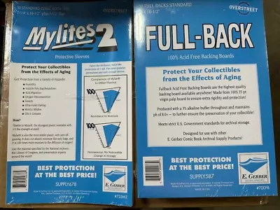 $59.99 • Buy 50 E. Gerber Standard Comic Book Mylites 2 Bags 725M2 And Full Backs 700FB