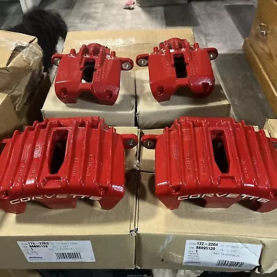 NOS GM Full Set C5 Corvette Brake Calipers Red Z06 97-04 • $1149.99