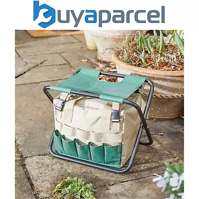 Smart Garden Hobby Seat Canvas Bag Folding Tool Stool Detachable Gardening  • £19.99