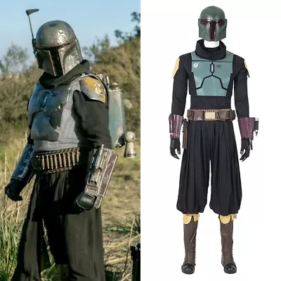 Star Wars The Mandalorian Boba Fett Costume Cosplay Suit Handmade • $142.89