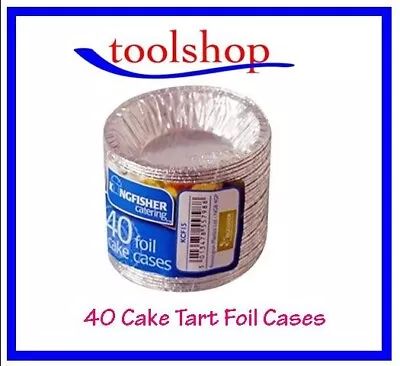 £3.73 • Buy 40 Small Foil Mince Pie Dishes Cases Jam Tart Tarts Pies Patty Tins Round Dish