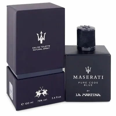  Maserati Pure Code Blue By La Martina Eau De Toilette 100 Ml 3.3oz Spray Men • $350