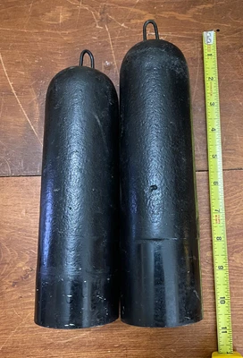 $100 • Buy (2) Antique French Morbier Comtoise Wall Clock Weights, Very Nice Condition!!